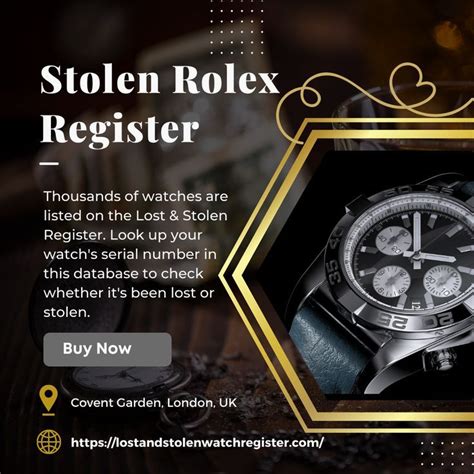 rolex watch register stolen watch